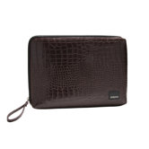 Classic Croc Matte Laptop Sleeve in Dark Brown