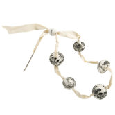 Pearl Necklace in Black Floral Collection by Alexander van Slobbe