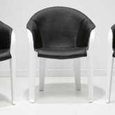Leather and Plastic Arm Chair