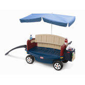 Deluxe Ride and Relax Wagon with Umbrella and Cooler