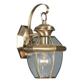 Monterey  Outdoor Wall Lantern in Antique Brass