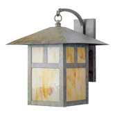 Montclair Mission  Outdoor Wall Lantern in Verde Patina