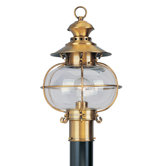 Harbor  Outdoor Post Lantern in Flemish Brass