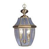 Monterey Outdoor Hanging Lantern in Antique Brass