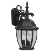 Kingston  Outdoor Wall Lantern in Black