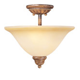 Bistro 2 Light Semi Flush Mount
