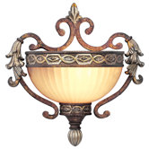 Seville  Wall Sconce in Palacial Bronze with Gilded Accents