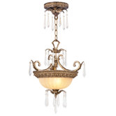 La Bella 2 Light Convertible Inverted Pendant