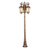 Seville Outdoor Post Lantern in Palacial Bronze