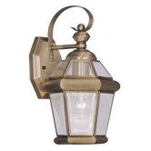 Georgetown One Light Outdoor Wall Lantern in Antique Brass