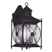 Providence Two Light Outdoor Wall Lantern in Bronze