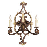 Seville Three Light Wall Sconce in Palacial Bronze