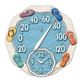 Sandals Thermometer with 12" Clock