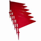 12" Plastic Flag (Set of 6)