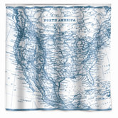 Vintage Map Shower Curtain