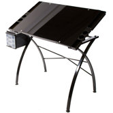 Design Line Tempered Glass Drawing Table