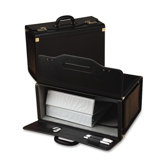 Catalog Case,w/ 2 Brass Combo Lock, 20"x9"x14", Black