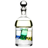 Schnapps Carafe and Ice Container with 4 Schnapps Glass Set