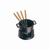 Mini Chocolate 0.25 qt. Fondue Set in Black Matte