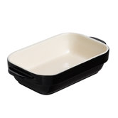 Black and Cream Stoneware 18cm Rectangular Dish