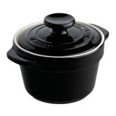 Black and Cream Stoneware 10cm Mini Covered Casserole