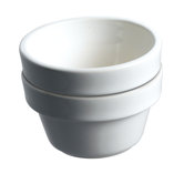 White Stoneware Set of Two Ramekins