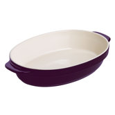 Mulberry and Cream Stoneware 28cm Oval Dish