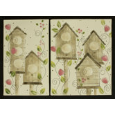 Raspberry Dot Wall Art with 2 Piece
