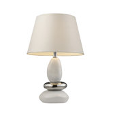 Elemis One Light Table Lamp in White and Chrome