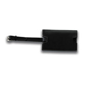 Slim Leather Luggage Tag with Closed Security Window