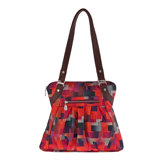 Leather Trim Audrey Satchel