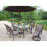 Cascade 7 Piece Dining Set with Umbrella