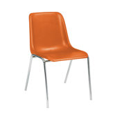 Stuhl "Meeting" in Orange / Chrom