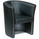 1-er Loungesessel "P1" in Schwarz
