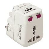 Worldwide Adapter and USB Charger in White