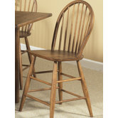 Farmhouse Casual Dining Counter Height Chair in Weathered Oak