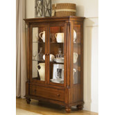 Americana Lighted Display Cabinet in Chestnut