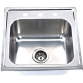 Stainless Steel Topmount Single Bowl Bar Sink