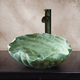 Marina Hand Carved Vessel Sink in Sage Green