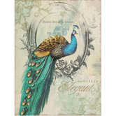 Peacock Poise I Canvas Wall Art