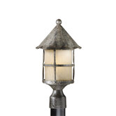 Glasgow 9" Outdoor Post Lantern in Black Walnut