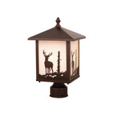 Yellowstone Outdoor Post Lantern in Burnished Bronze