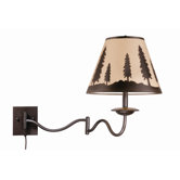 Yosemite  Wall Sconce with Wildlife Print Shade in Burnished Bronze