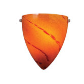 Milano Wall Sconce in Satin Nickel with Lava Swirl Glass
