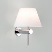 Wandleuchte Roma in Chrom / Wei&szlig;
