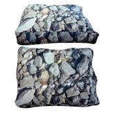 Rectangle Hard Rocks Dog Bed