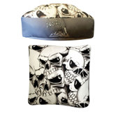 Rectangle Skulls Dog Bed