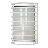 Rectangle Cage Wall Sconce in Semi Gloss White