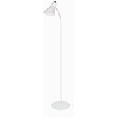One Light Goose Neck Floor Lamp in White