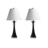 Sonja Lamps in Black and Silver (Set of 2)